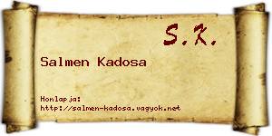 Salmen Kadosa névjegykártya